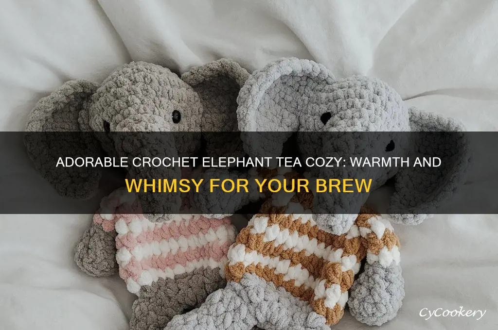 crochet elephant tea cozy