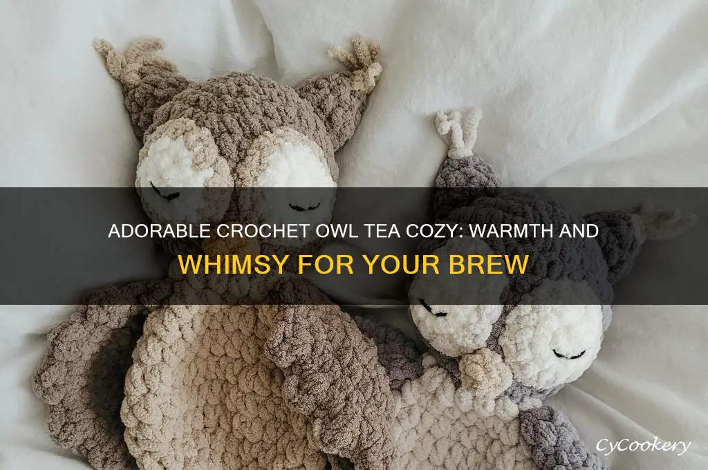 crochet owl tea cozy