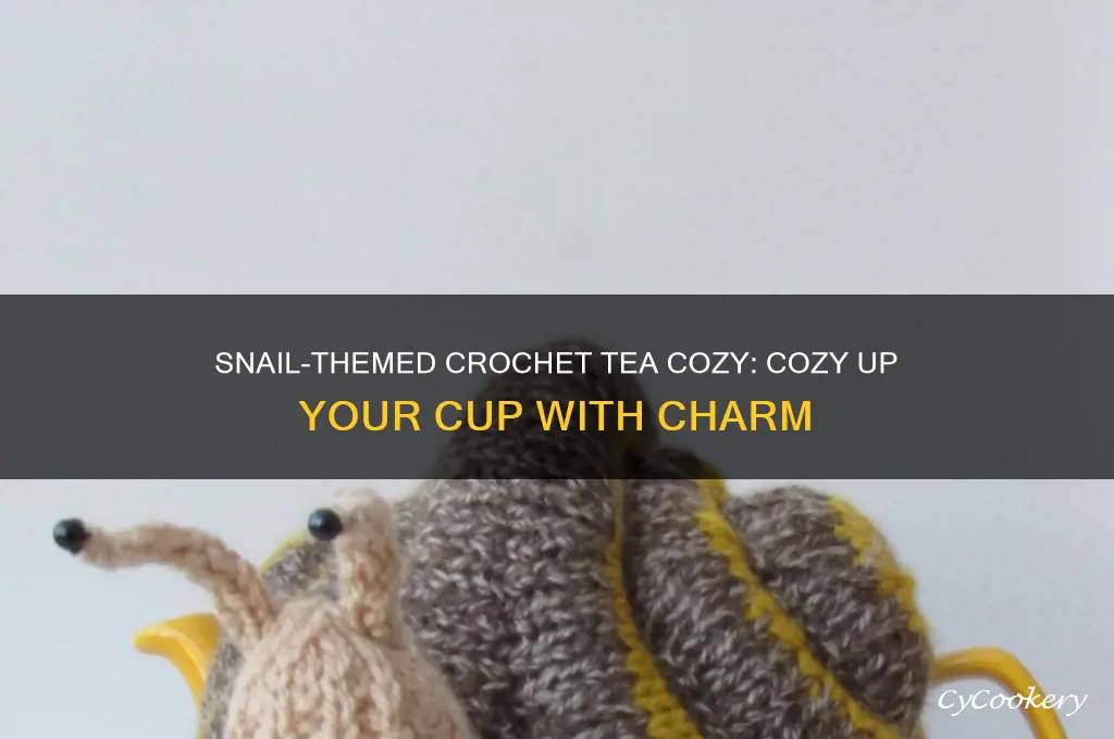 crochet snail tea cozy