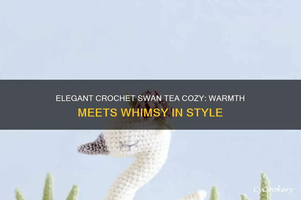 crochet swan tea cozy