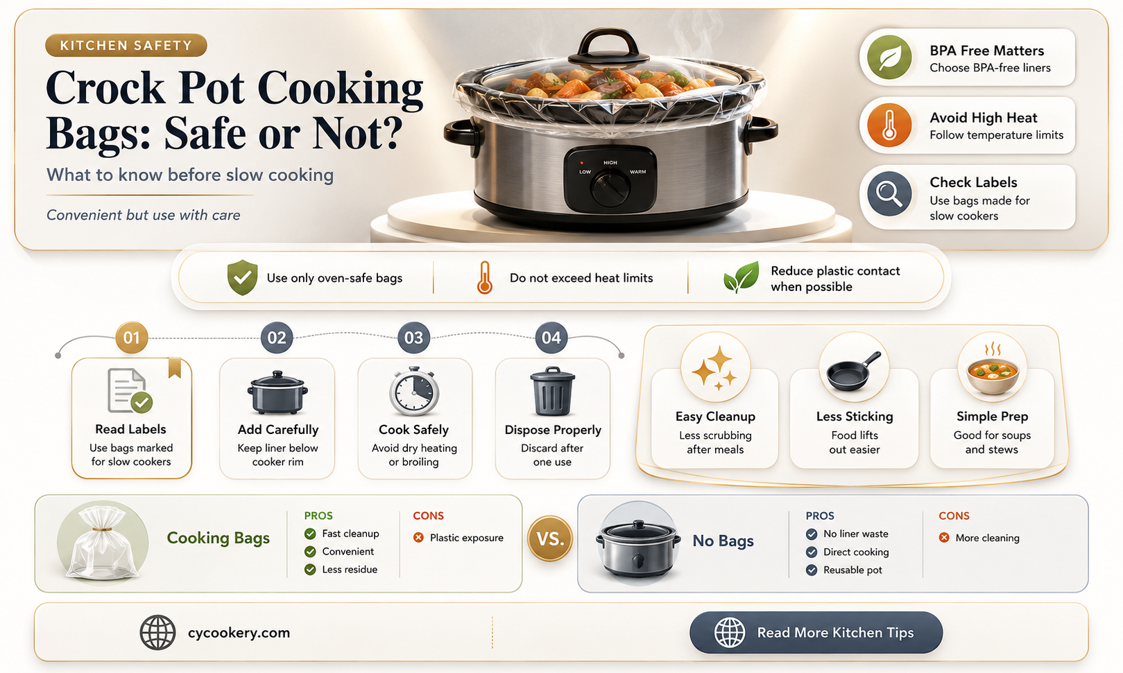 are crock pot cooking bags safe
