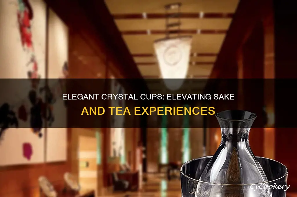 crystal cups sake and tea