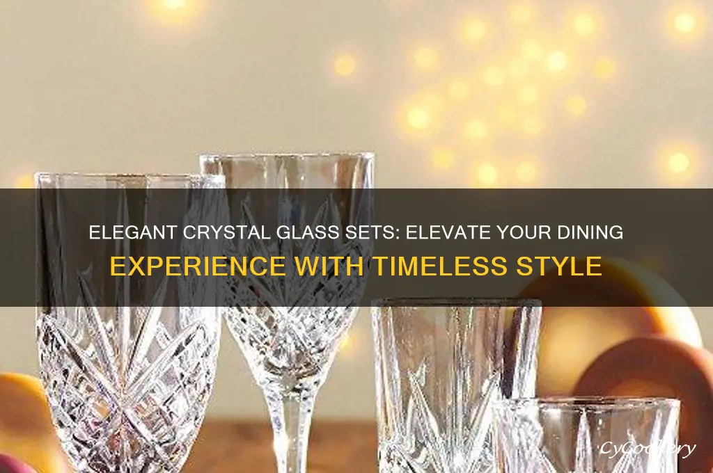 crystal set of glasses