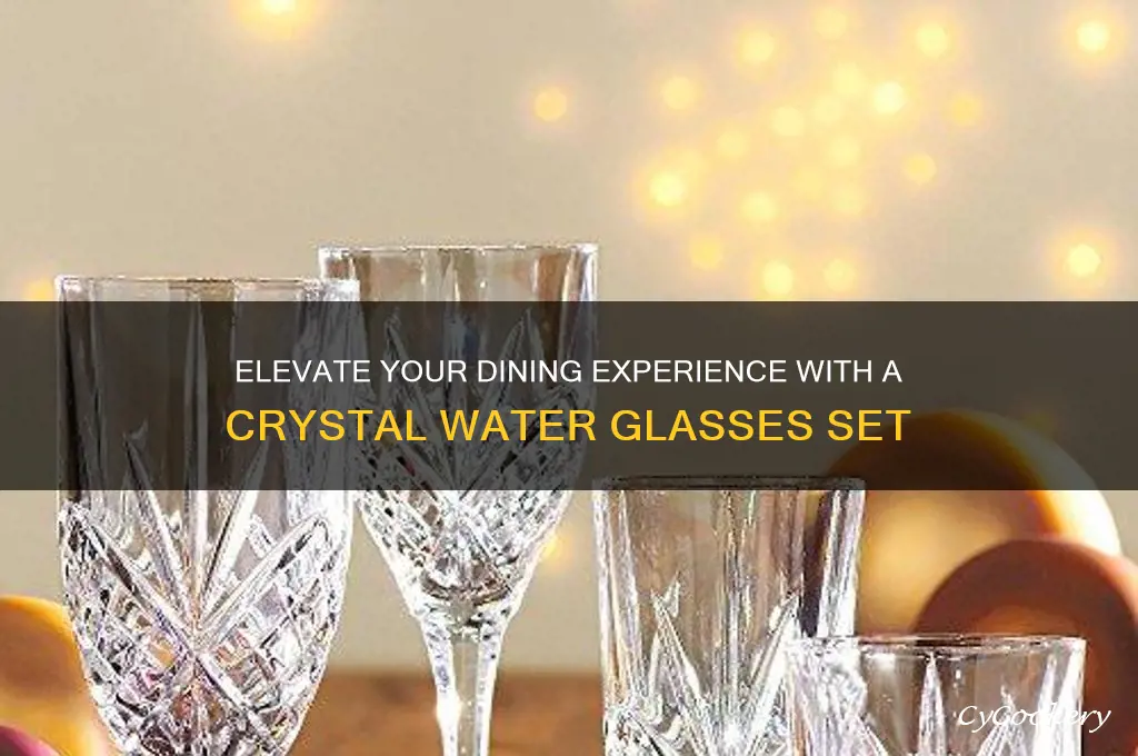 crystal water glasses set