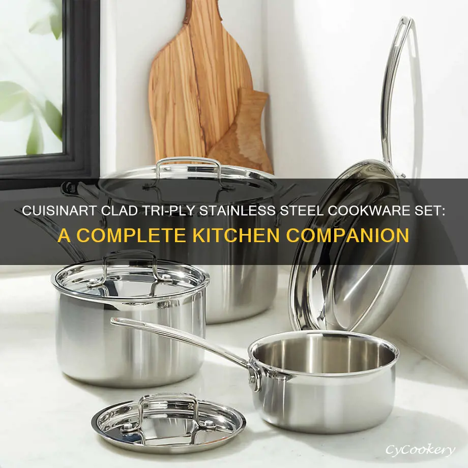 cuisinart clad tri ply stainlless steel cookware set 12 pc