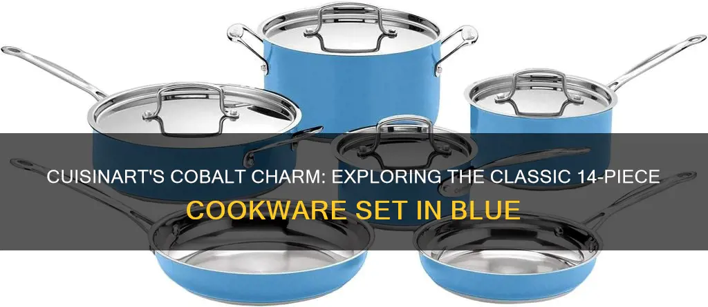 cuisinart classic 14 piece cookware set blue