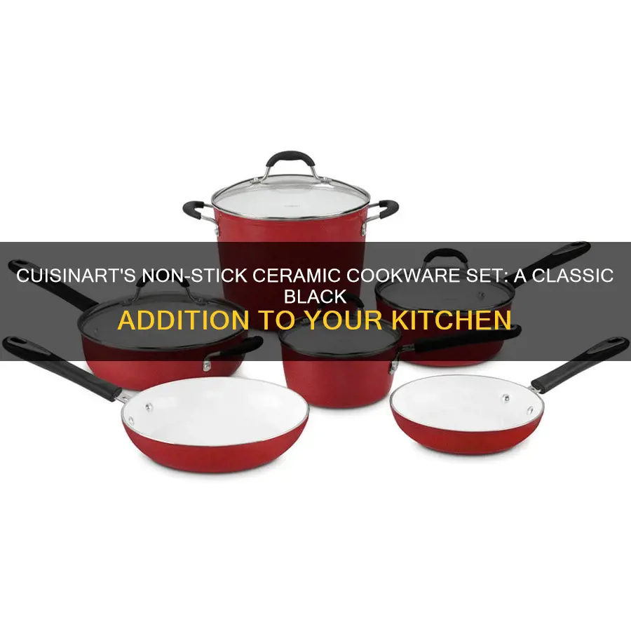 cuisinart classic ceramic non stick 14 piece cookware set black