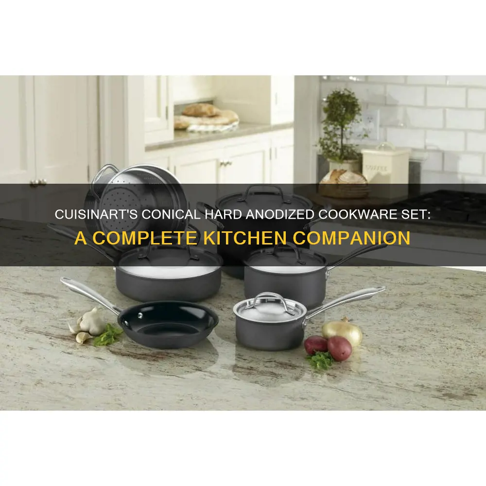 cuisinart conical hard anodized induction 11 pc cookware set