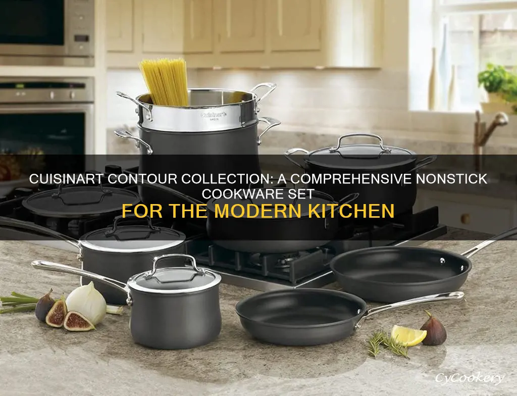 cuisinart contour 13 pc nonstick hard anodized aluminum cookware set