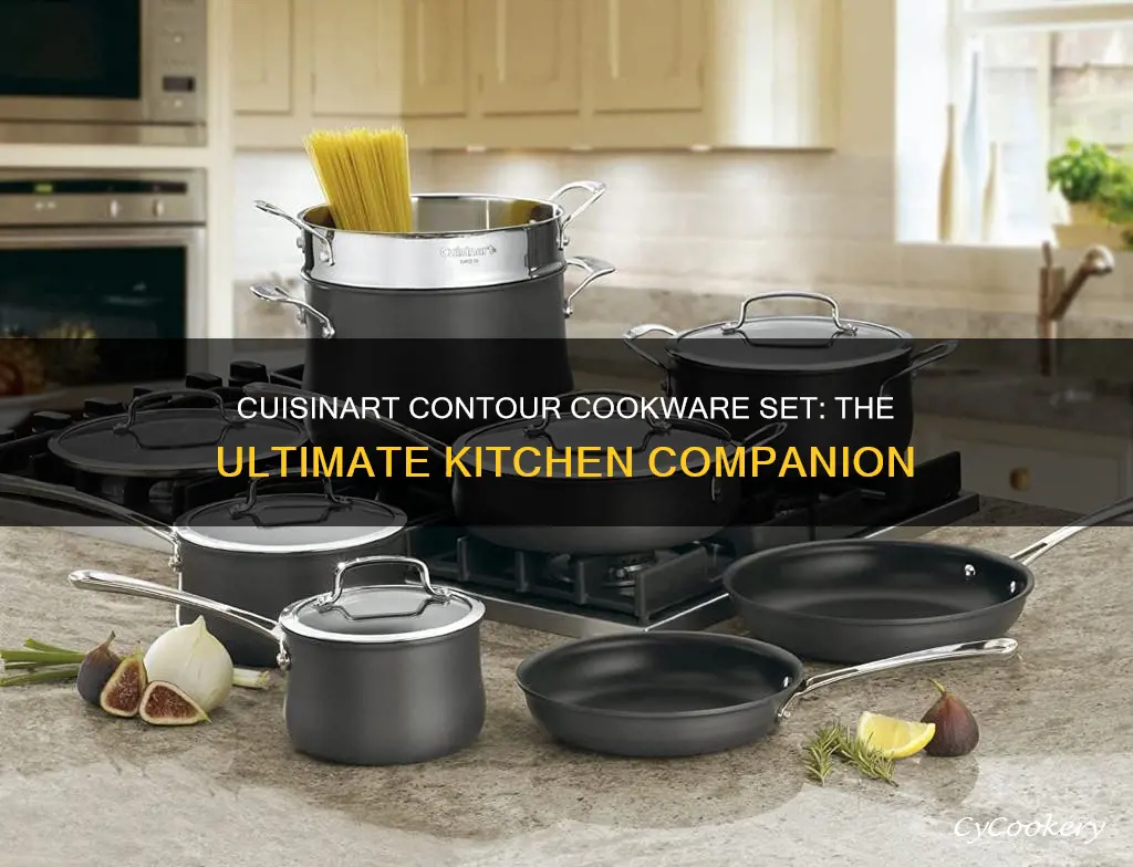 cuisinart contour hard anodized 10 piece cookware set