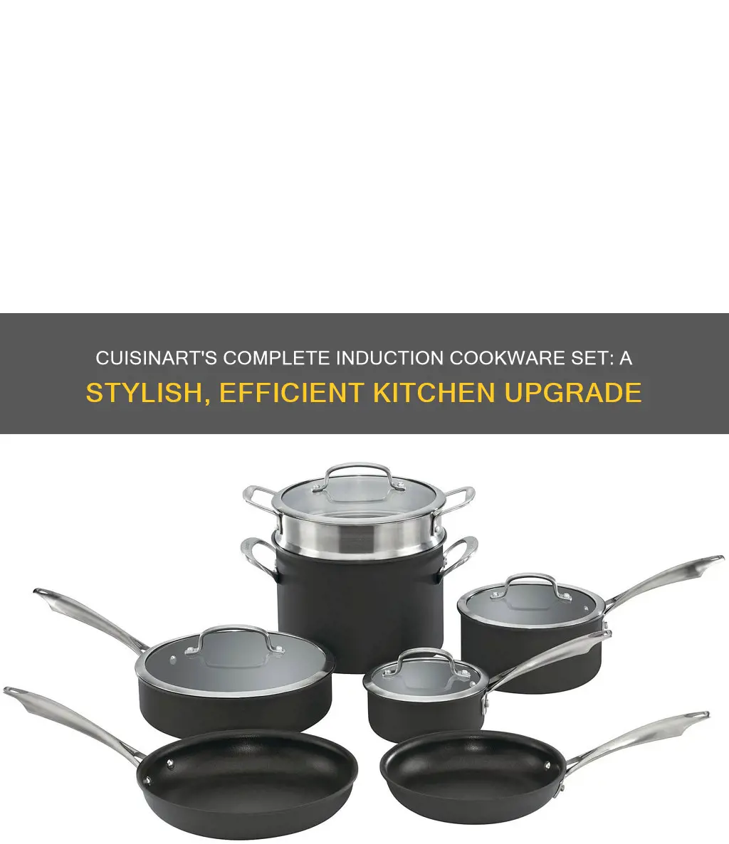 cuisinart ds induction hard anodized 11 piece cookware set grey