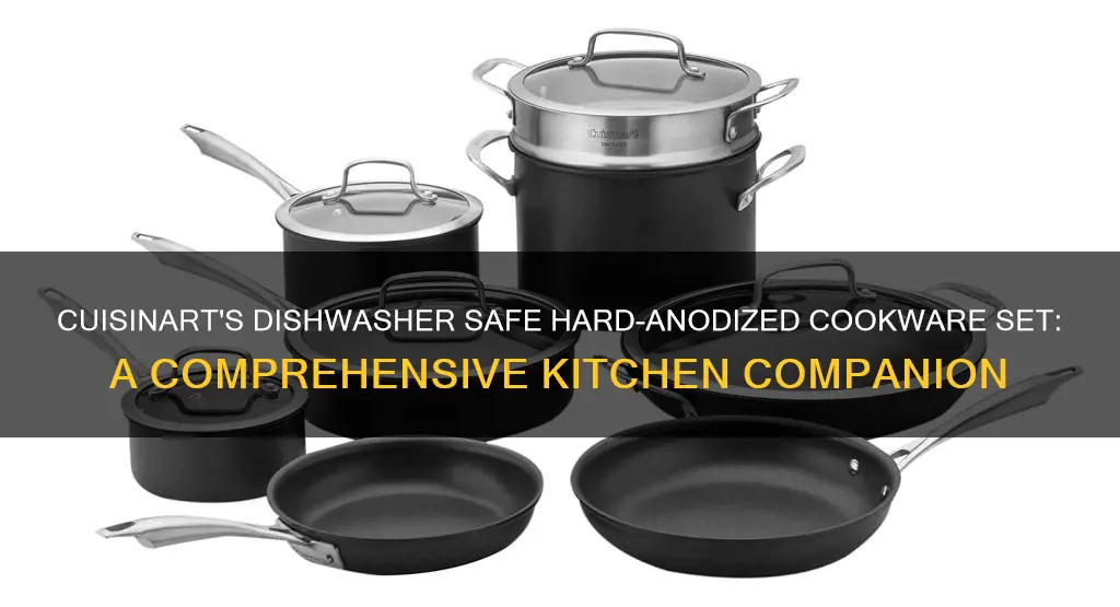 cuisinart dsa-11 dishwasher safe hard-anodized 11-piece cookware set black