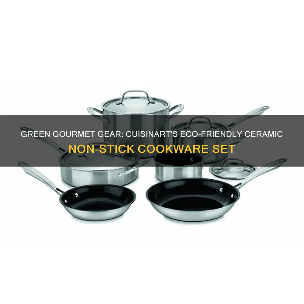 cuisinart green gourmet 10-piece ceramic non-stick cookware set