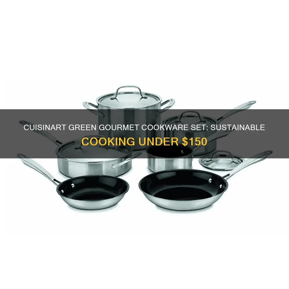 cuisinart green gourmet cookware set below 150