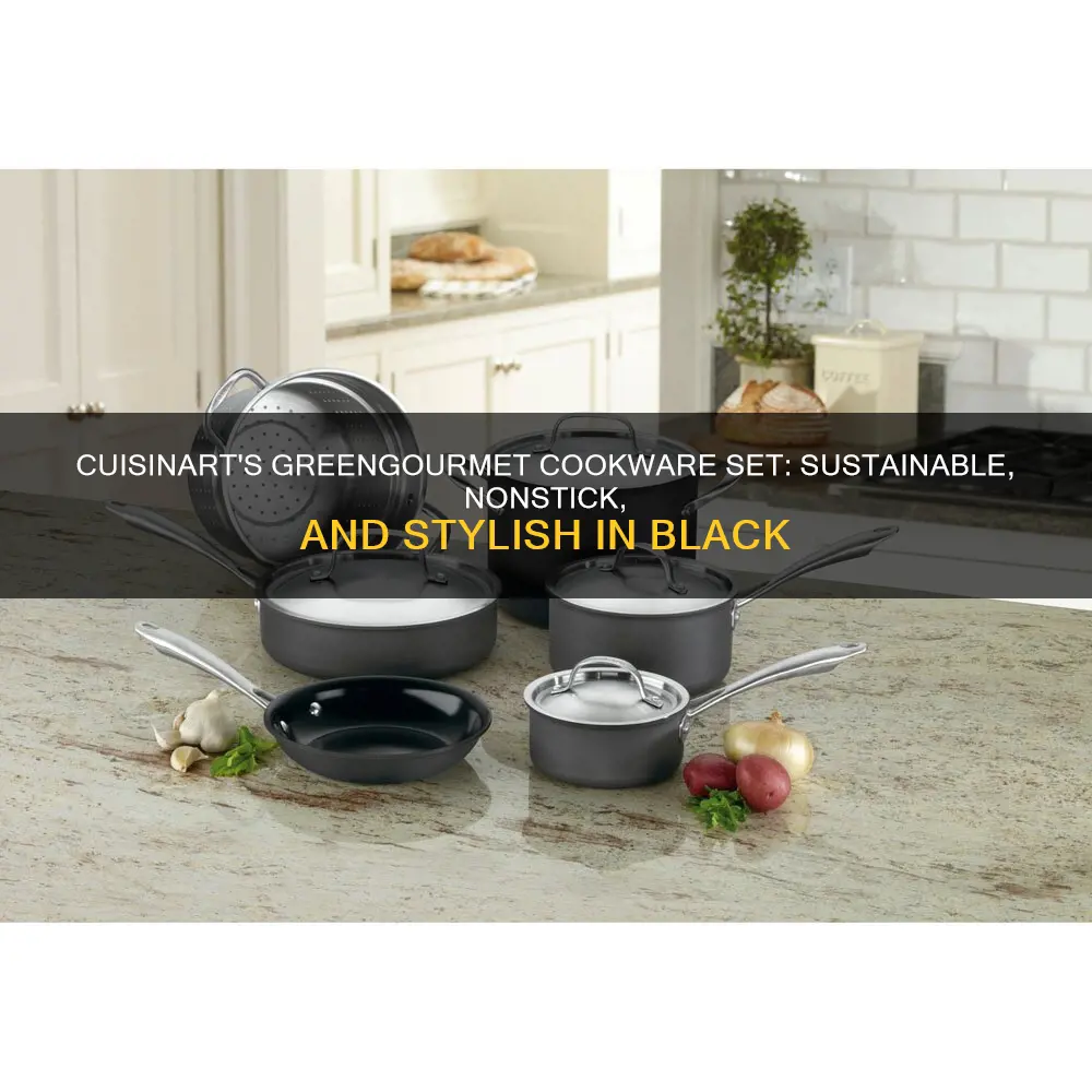 cuisinart greengourmet hard anodized nonstick 12 piece cookware set black