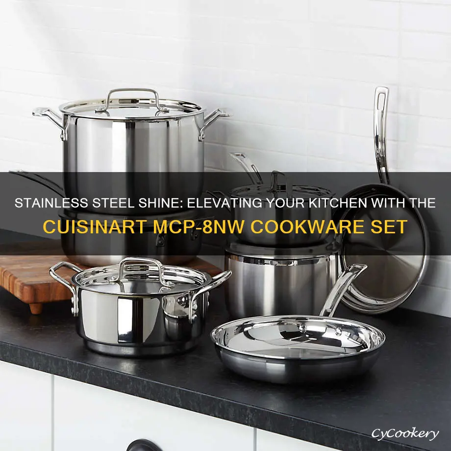 cuisinart mcp-8nw multiclad pro stainless-steel cookware 8-piece cookware set