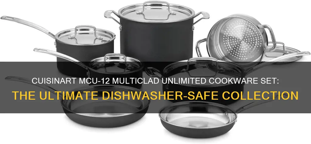 cuisinart mcu-12 multiclad unlimited dishwasher safe 12-piece cookware set