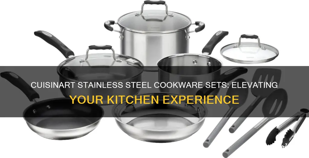 cuisinart pots and pans cookware set stainless kitchen cooking sets