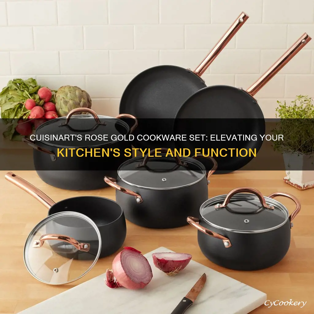 cuisinart rose gold cookware set