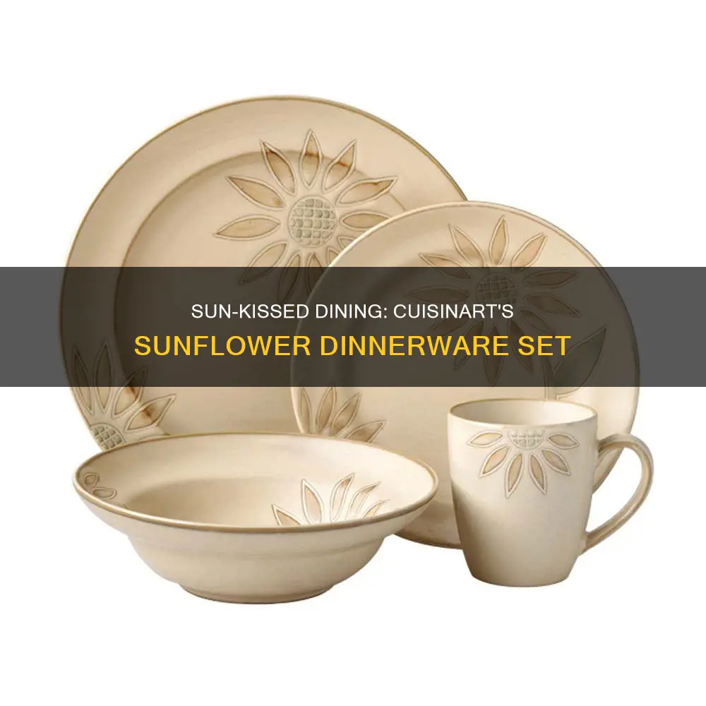 cuisinart sunflower dinnerware set