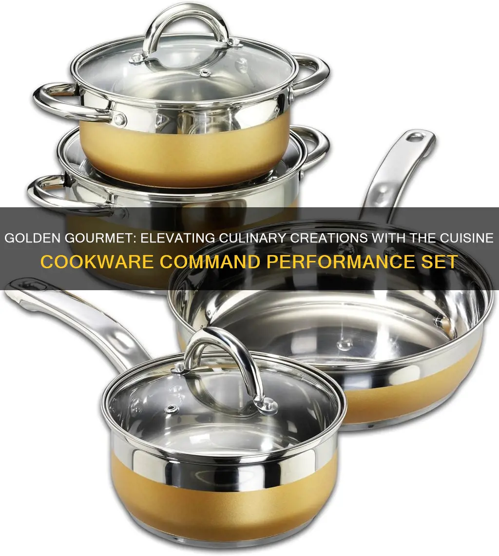 cuisine cookware command performance 9 piece gold set