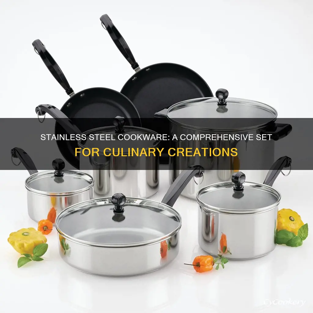 cuisine select 7 piece stainless steel cookware set