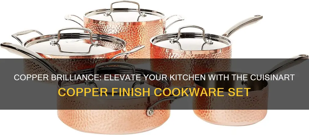 cuisnart copper finish eight-piece tri-ply cookware set