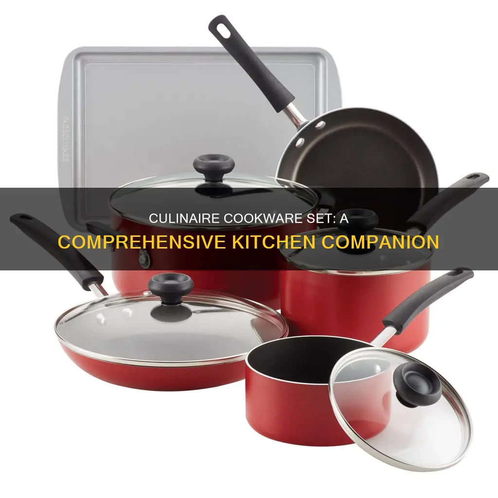 culinaire 16 pc nonstick aluminum cookware set