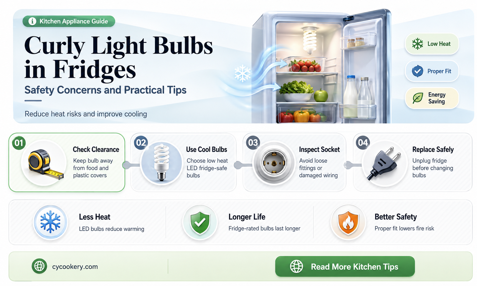 are curly light bulbs safe to be in refrigerators