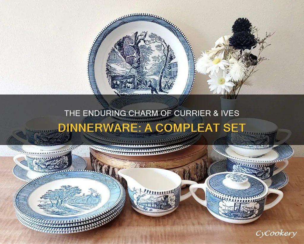 currier and ives dinnerware compleat set