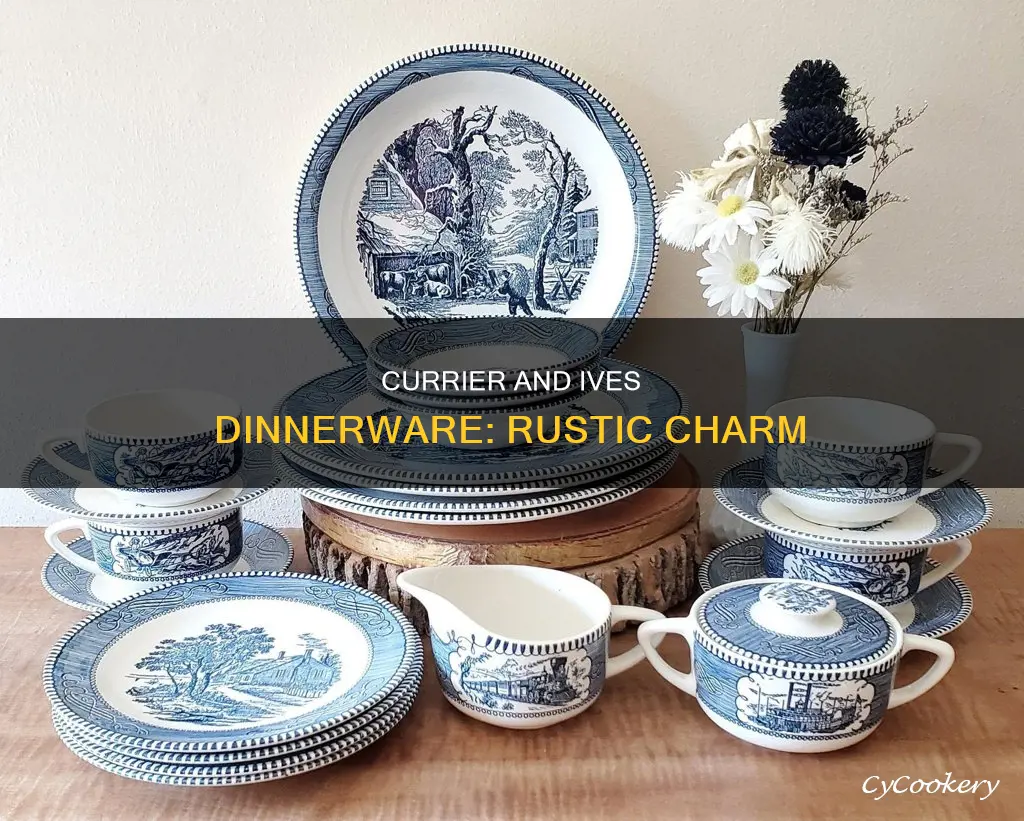 currier and ives dinnerware sets