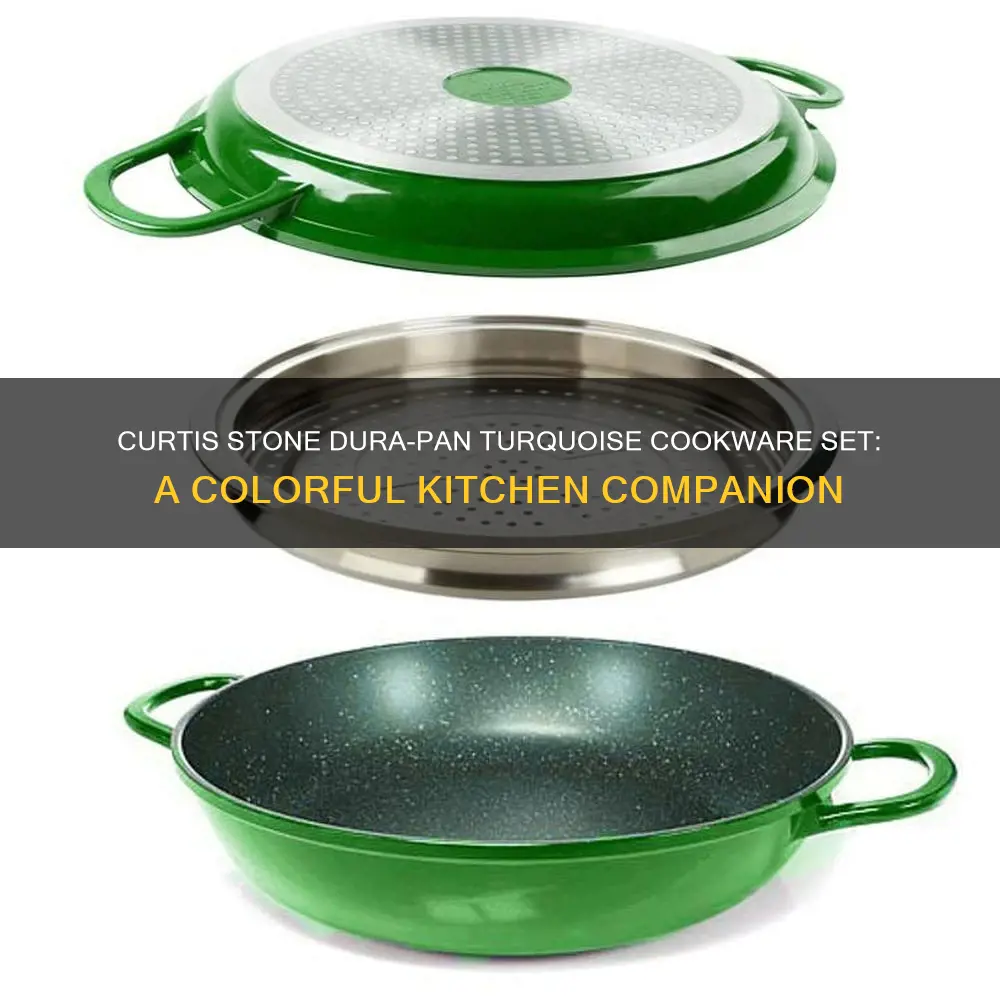 curtis stone dura-pan turquoise cookware set