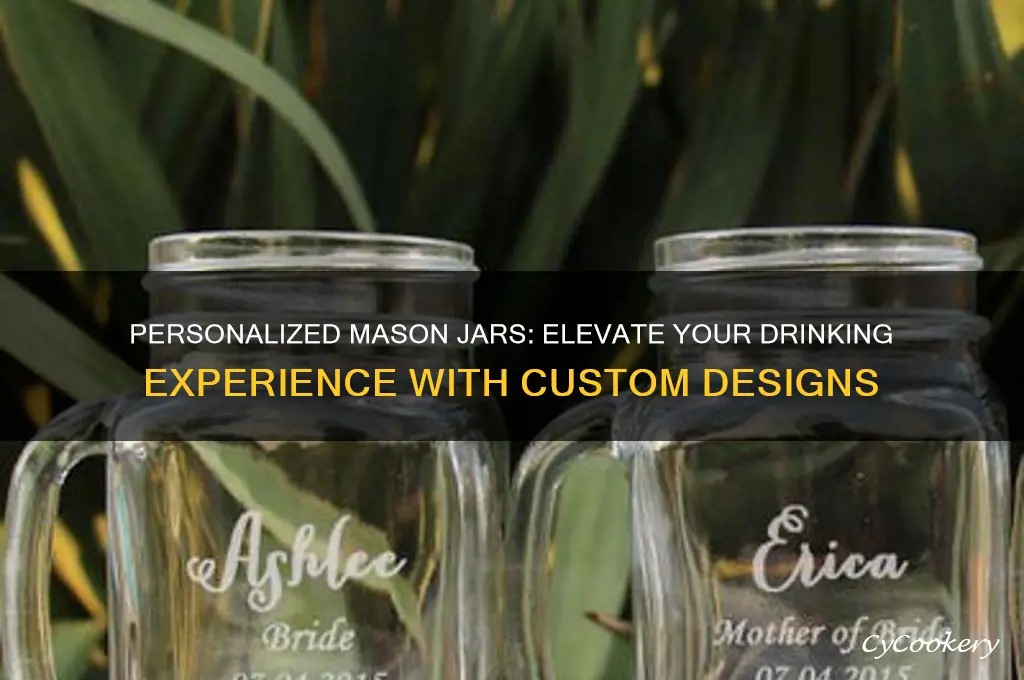 customized drinking mason jars