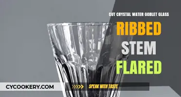 Elegant Cut Crystal Water Goblet: Ribbed Stem, Flared Design