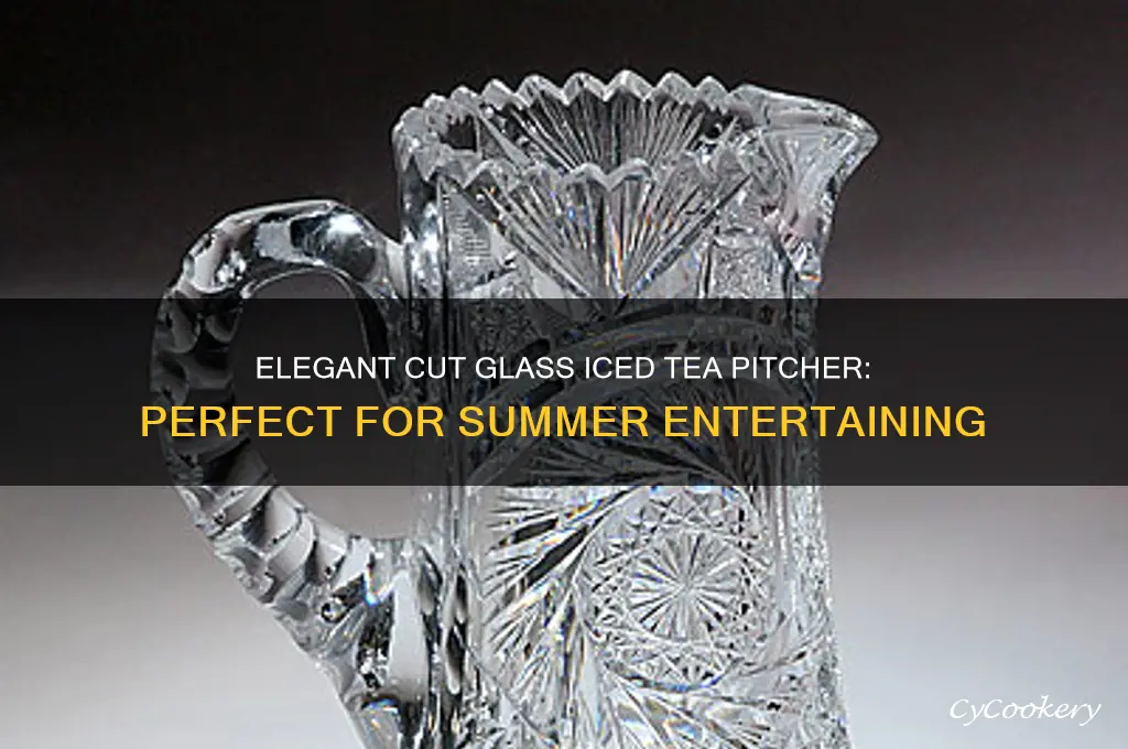 cut glass ice tea pitcher