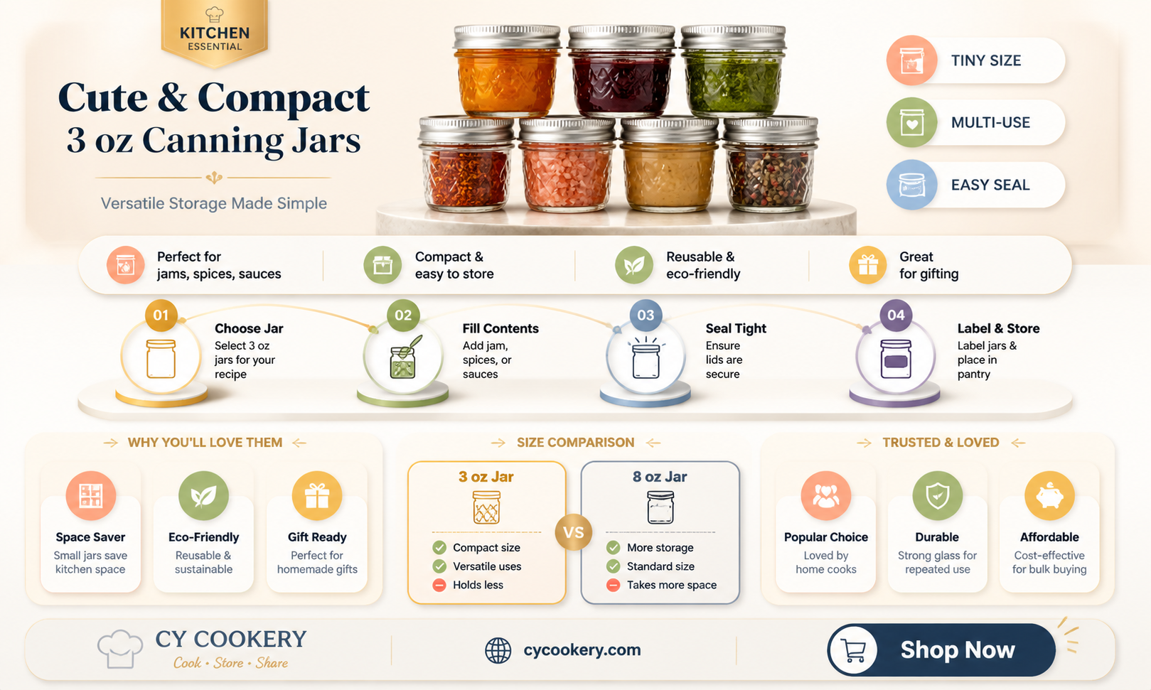 3 oz canning jars