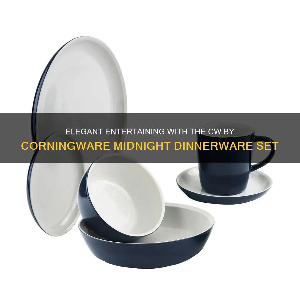 cw by corningware 6 pc midnight dinnerware set