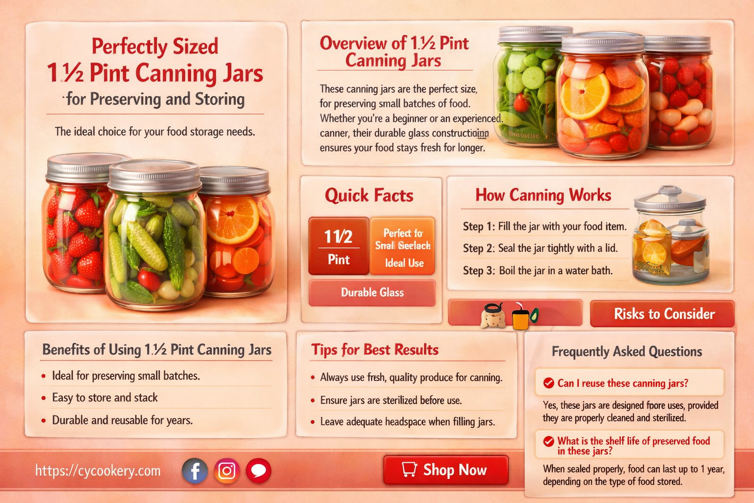 1 1 2 pint canning jars