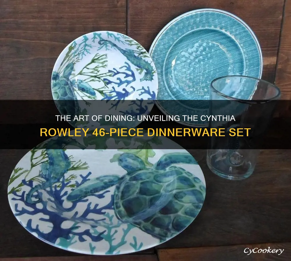 cynthia rowley 46 piece dinnerware set