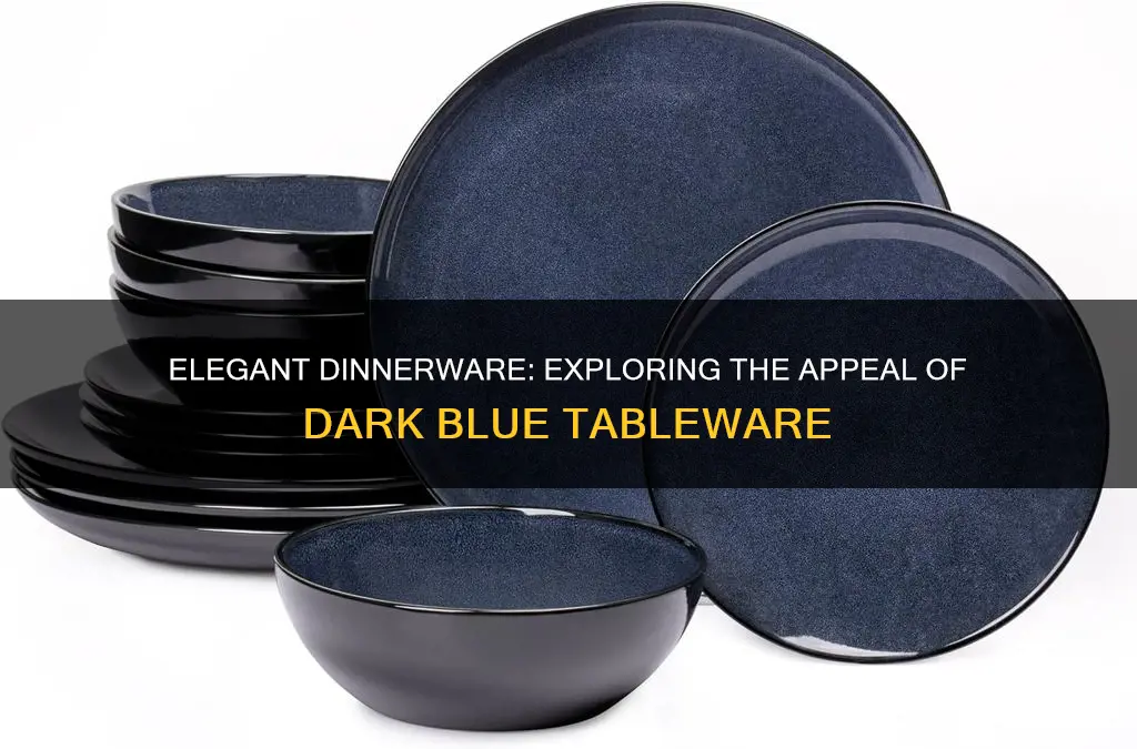 dark blue dinnerware sets uk