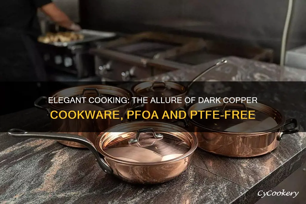 dark copper cookware set pfoa ptfe free