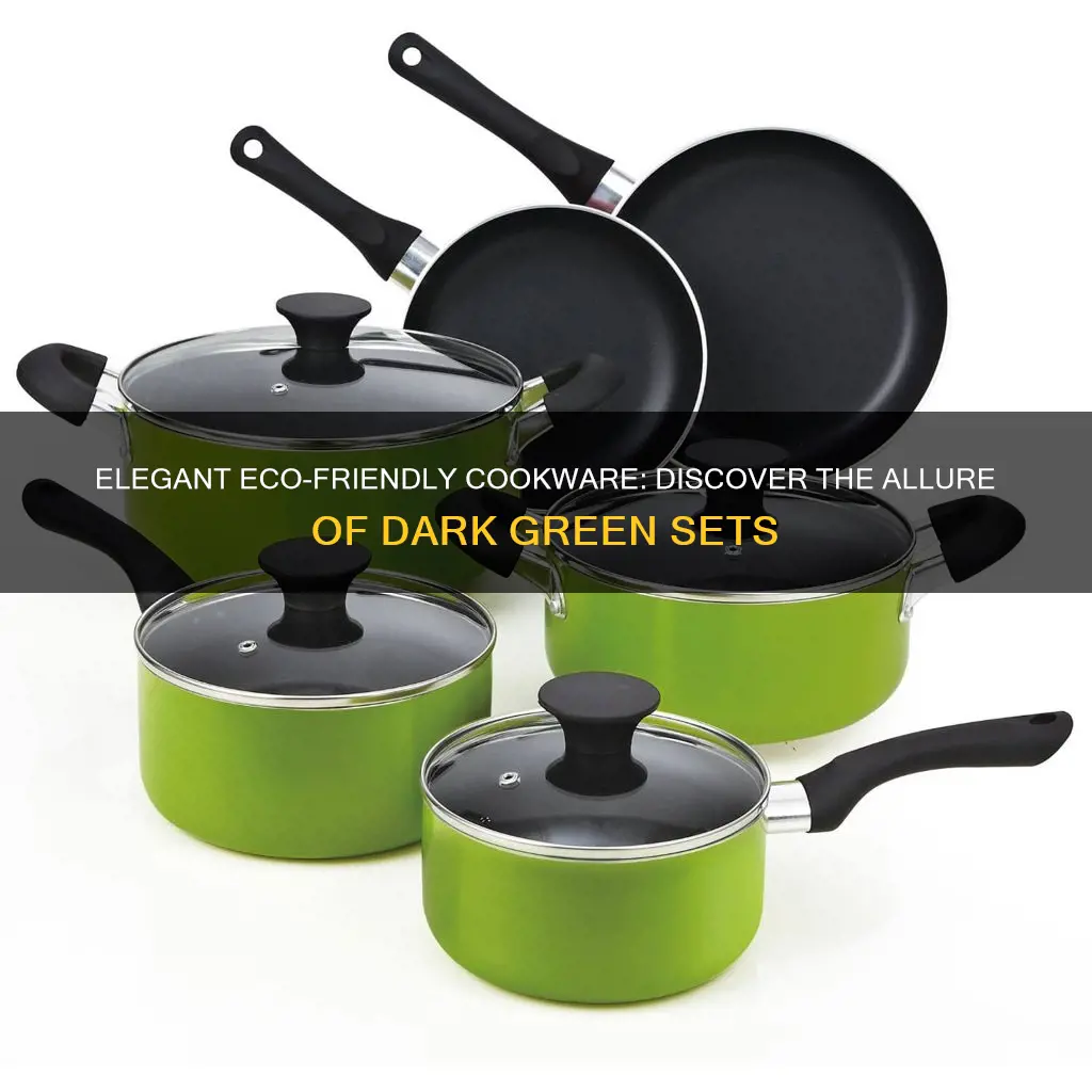 dark green cookware set