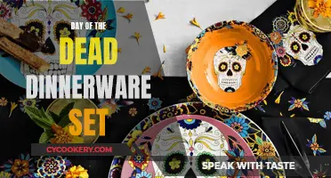 A Festive Feast: Day of the Dead Dinnerware Set for a Colorful Celebration