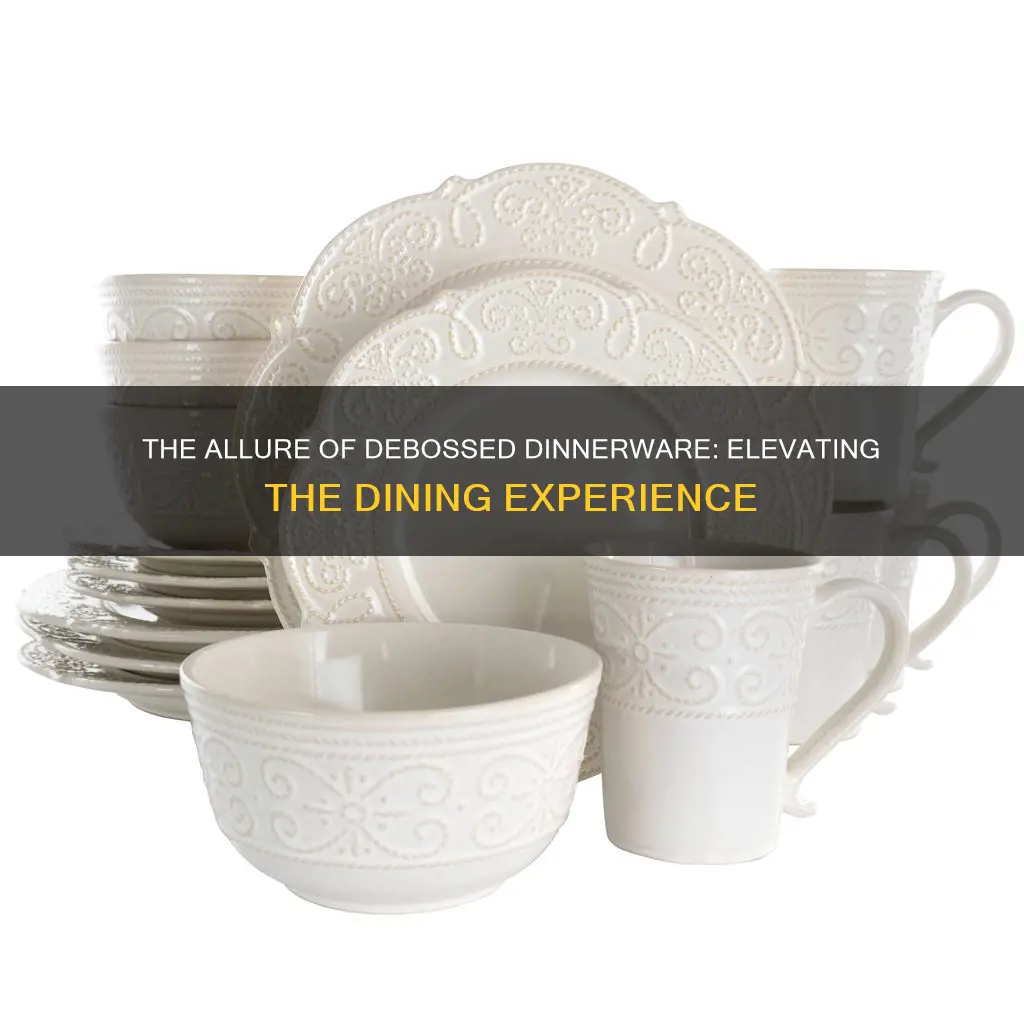 debossed dinnerware sets