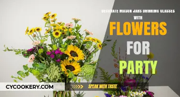 Floral Mason Jar Glasses: DIY Party Decor for Summer Celebrations