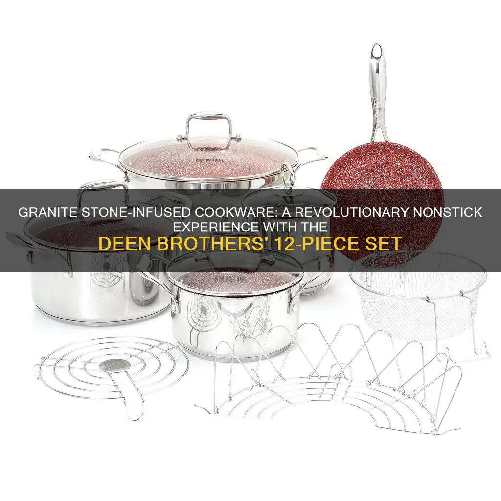 deen brothers granite stone infused nonstick 12 piece cookware set