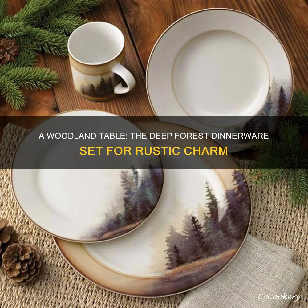 deep forest 16 piece dinnerware set