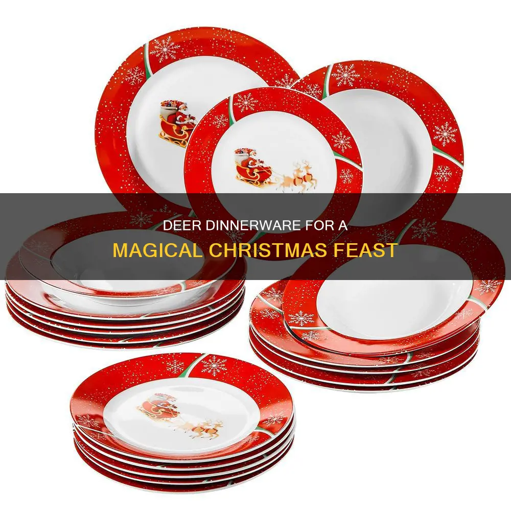 deer dinnerware christmas sets