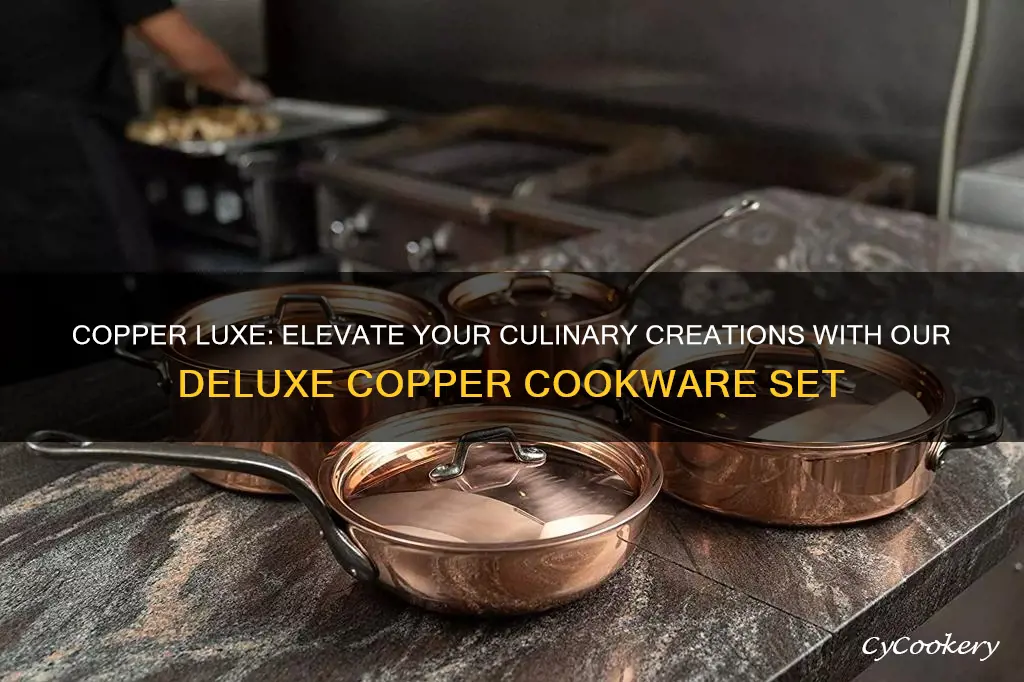 deluxe kitchen copper cookware set 10 pc