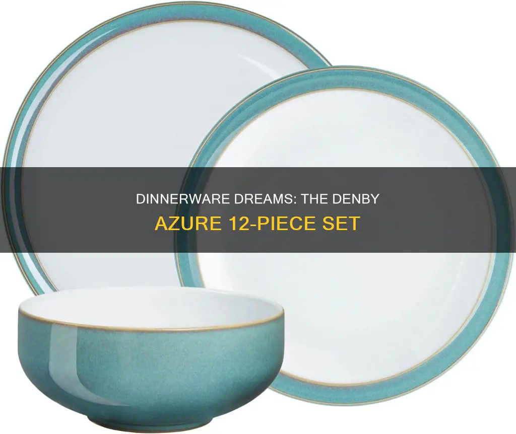 denby azure 12-piece dinnerware set